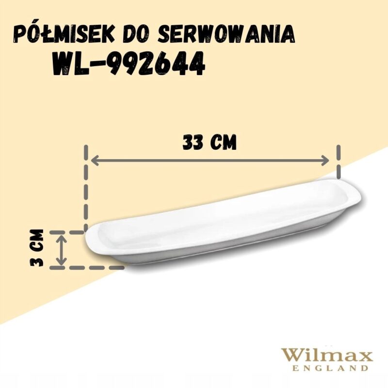 Półmisek łódka 33 cm biały porcelanowy WL-992644/A