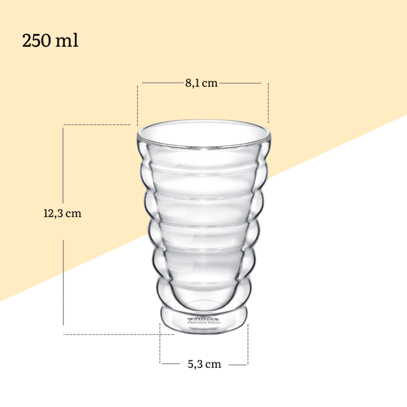 Szklanka bubble z podwójnymi ściankami 250 ml WL-888416/A