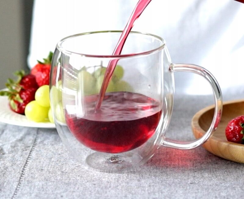 Termo Kubek szklany podwójne ścianki 500 ml WL-888749/A