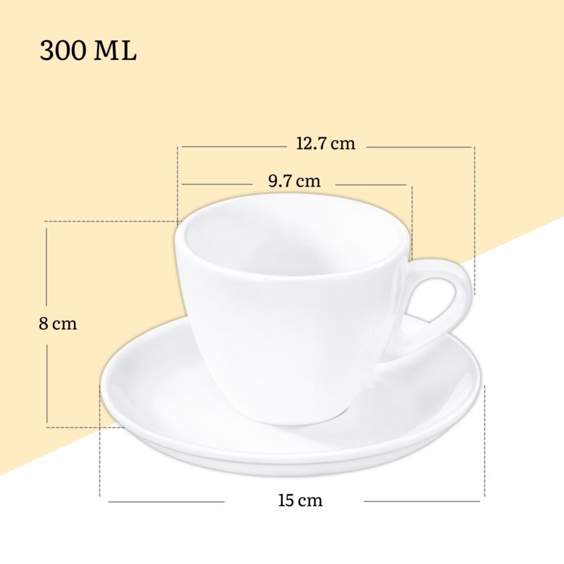 Filiżanka 300 ml i spodek do herbaty WL-993176/AB