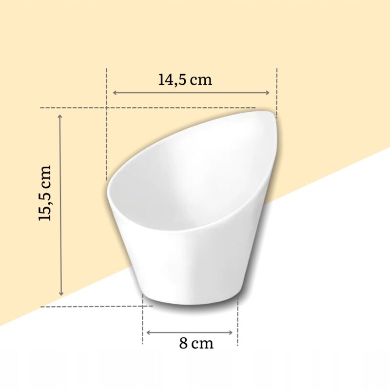 Salaterka 14 cm biała porcelanowa WL-992774/A