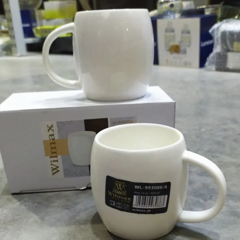 Kubek 400 ml biały porcelanowy WL-993086/A