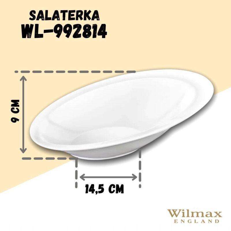Salaterka 33.5x23 cm biała porcelanowa WL-992814/A