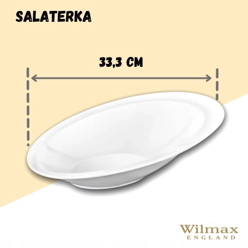 Salaterka 33.5x23 cm biała porcelanowa WL-992814/A