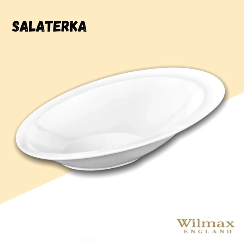 Salaterka 33.5x23 cm biała porcelanowa WL-992814/A