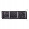 Black matte 3-section plate 40.5x13 cm, Wilmax SlateStone