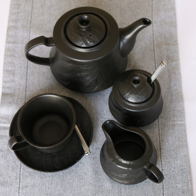 Cukiernica czarna matowa porcelanowa 280 ml WL-661160/A