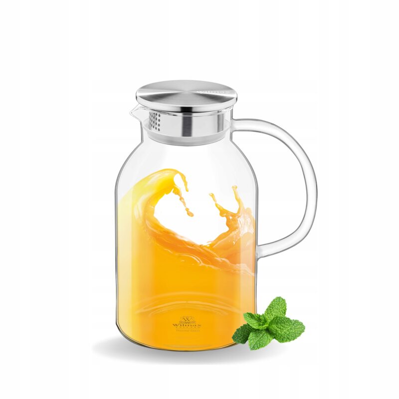 Dzbanek szklany z pokrywką metalową 2100 ml WL-888214/A