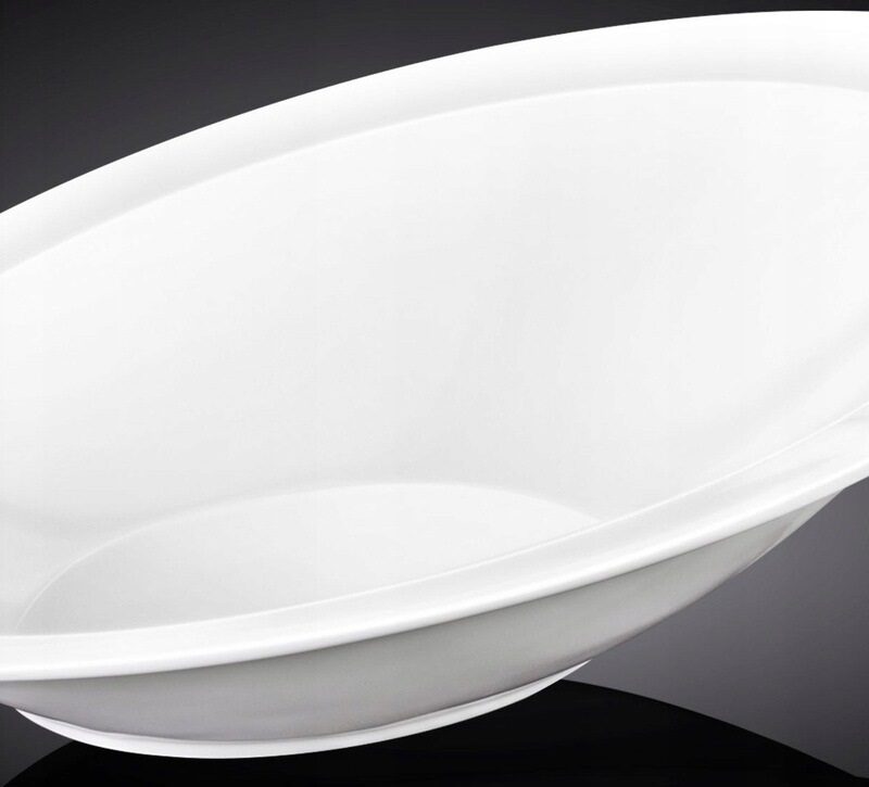 Salaterka 33.5x23 cm biała porcelanowa WL-992814/A