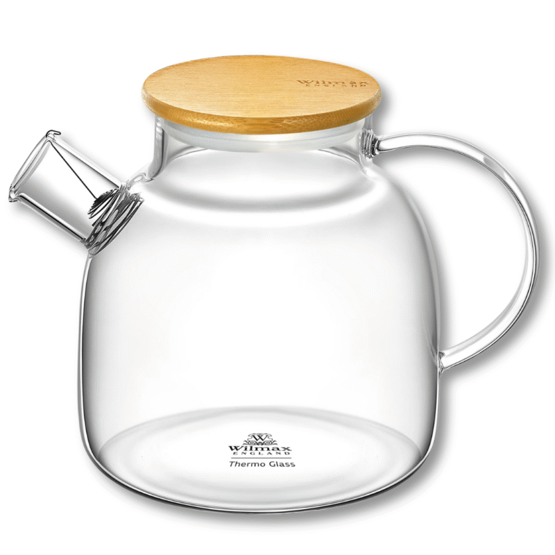 Czajniczek dzbanek szklany do herbaty z bambusową pokrywką 1200 ml WL-888826/A