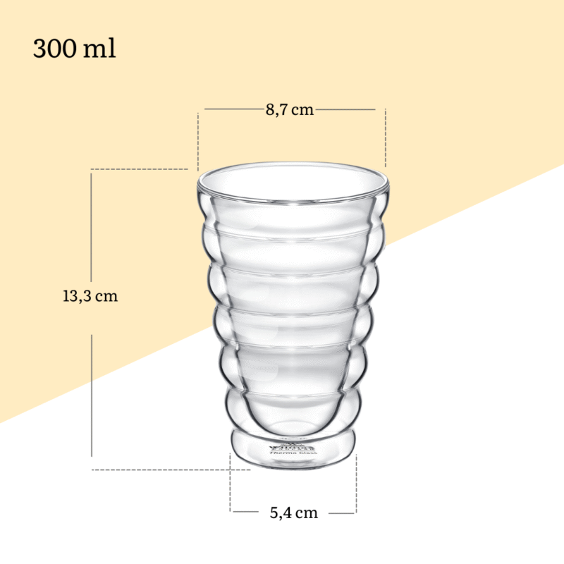 Szklanka bubble z podwójnymi ściankami 300 ml WL-888417/A
