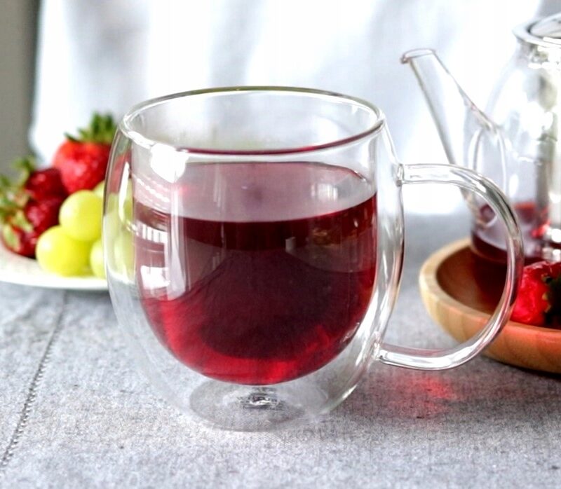 Termo Kubek szklany podwójne ścianki 200 ml WL-888745/A