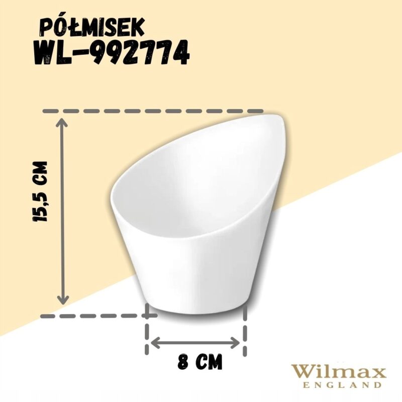 Salaterka 14 cm biała porcelanowa WL-992774/A