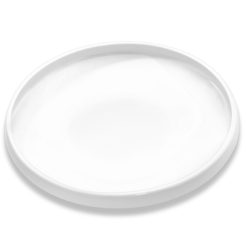 Plate with high rim 25.5 cm white porcelain WL-991360/A