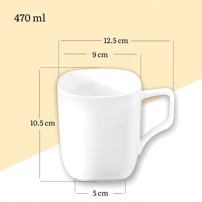 Kubek 470 ml biały porcelanowy WL-993066/A