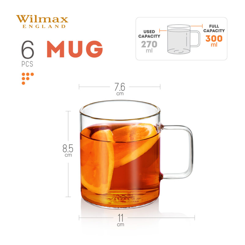 Kubek szklany 320 ml WL-888606/A