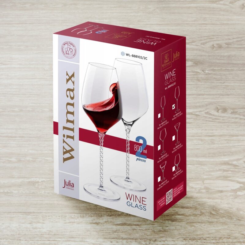 Kieliszek do wina 800 ml zestaw 2 sztuki WL-888102/2C