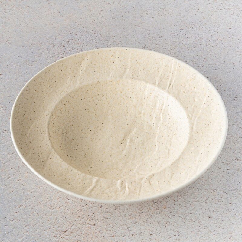 Talerz głęboki beżowy matowy porcelanowy 25,5 cm 350 ml WL-661330/A