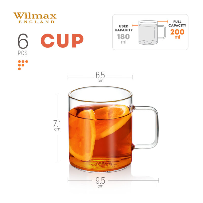 Kubek szklany 200 ml WL-888604/A