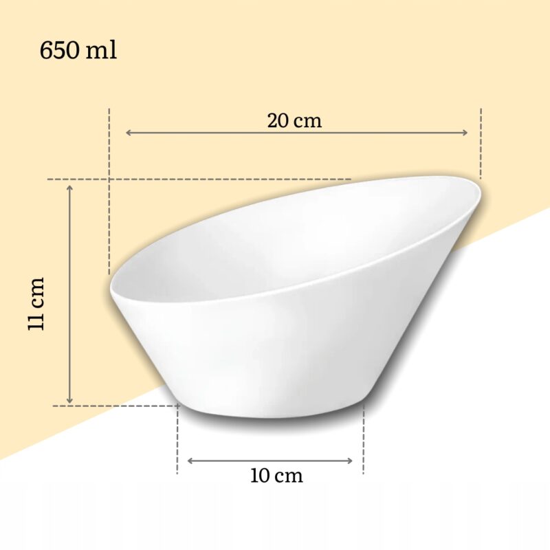 Salaterka 19.5 cm biała porcelanowa WL-992775/A