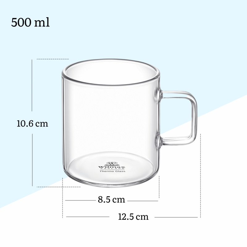 Kubek szklany 500 ml WL-888608/A