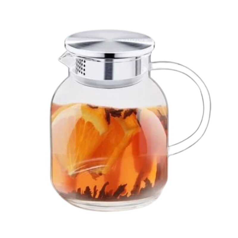 Dzbanek szklany z pokrywką metalową 1000 ml WL-888213/A