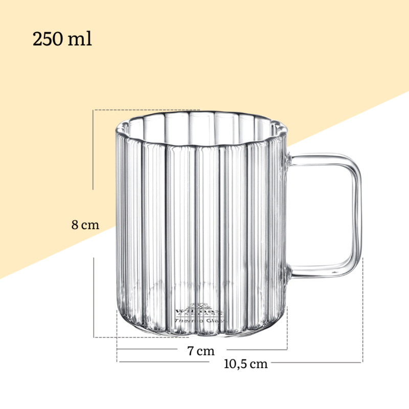 Kubek ryflowany 250 ml WL-888615/A