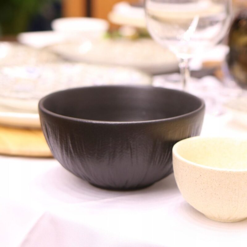 Salaterka czarna matowa porcelanowa 13.5 cm 600 ml WL-664116/A