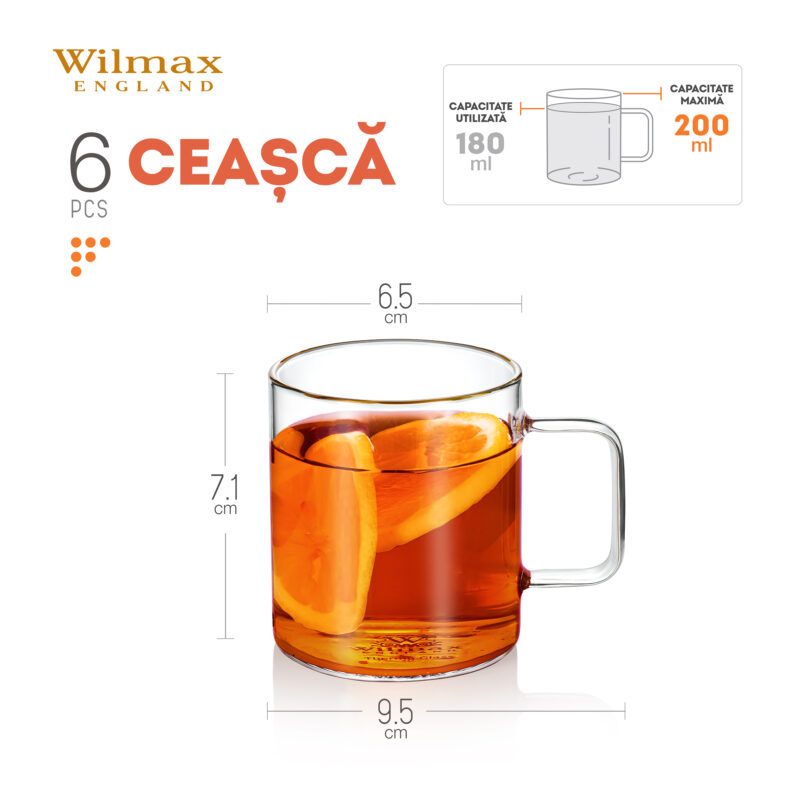 Kubek szklany 200 ml WL-888604/A