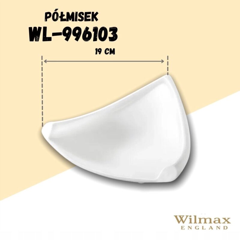 Półmisek trójkątny 19 cm biały porcelanowy WL-996103/A