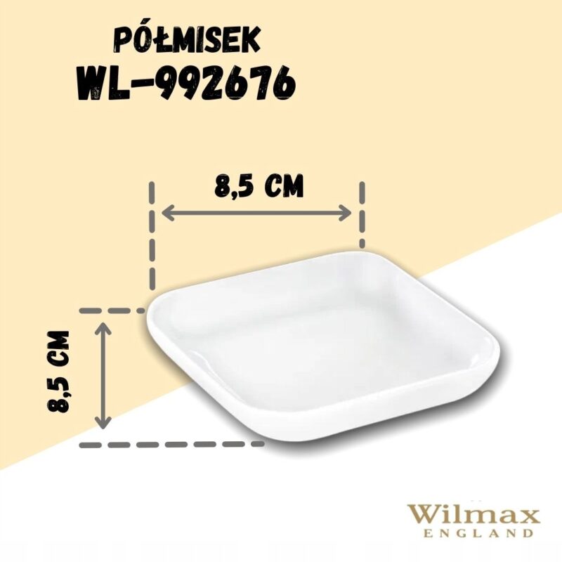 Półmisek prostokątny 8.5x8.5 cm biały porcelanowy WL-992676/A