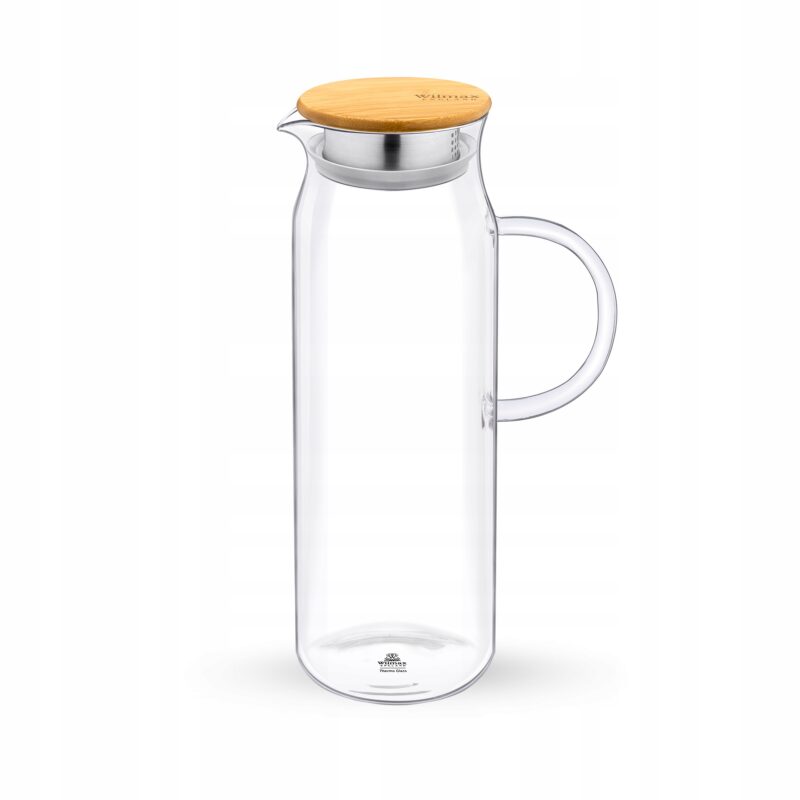 Dzbanek szklany z pokrywką bambusową 1500 ml WL-888208/A