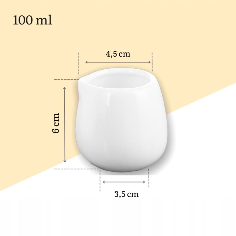 Mlecznik 100 ml biały porcelanowy WL-995003/A