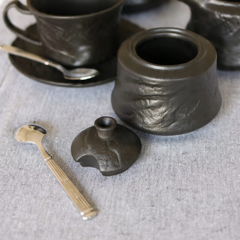 Cukiernica czarna matowa porcelanowa 280 ml WL-661160/A