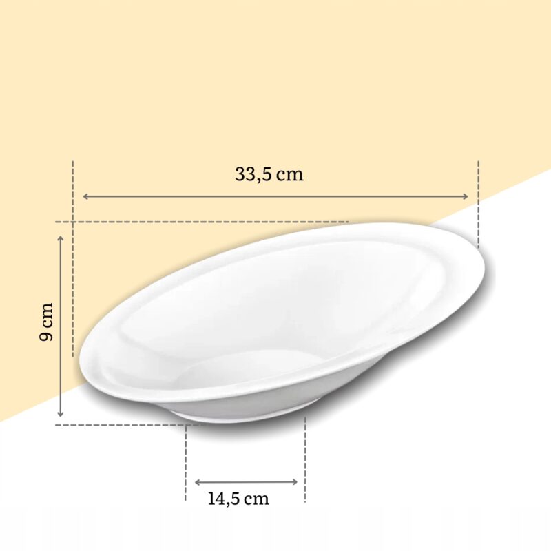 Salaterka 33.5x23 cm biała porcelanowa WL-992814/A