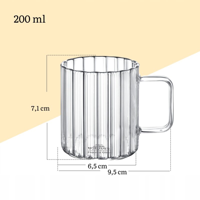 Kubek ryflowany 200 ml WL-888614/A