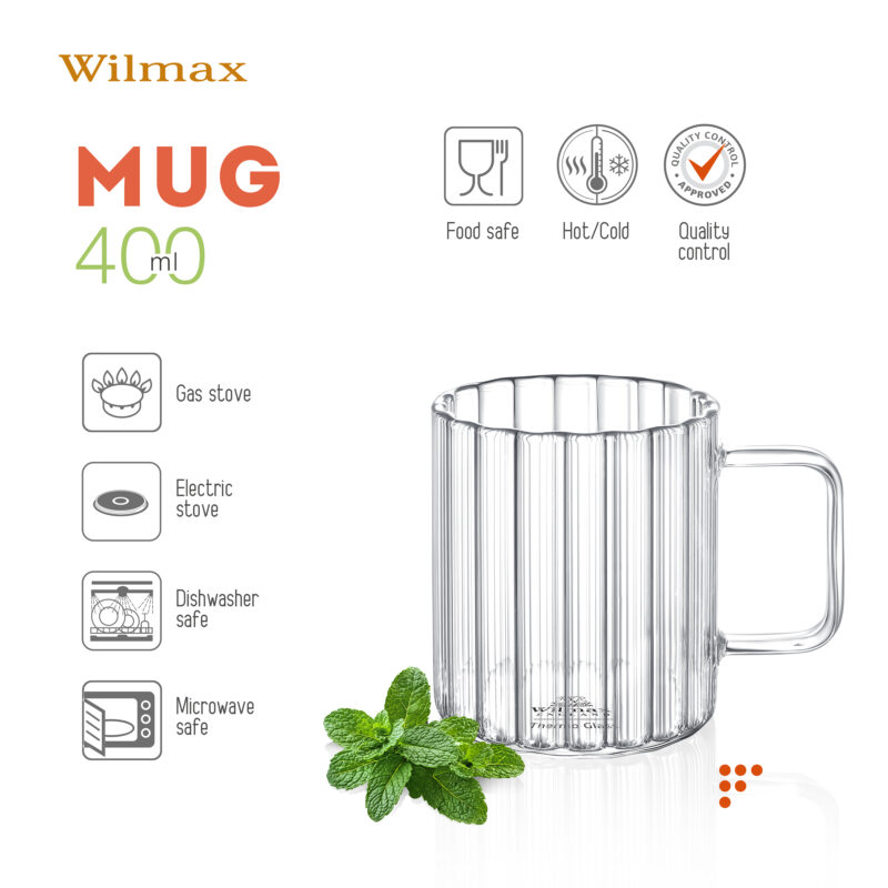 Kubek ryflowany 400 ml WL-888617/A