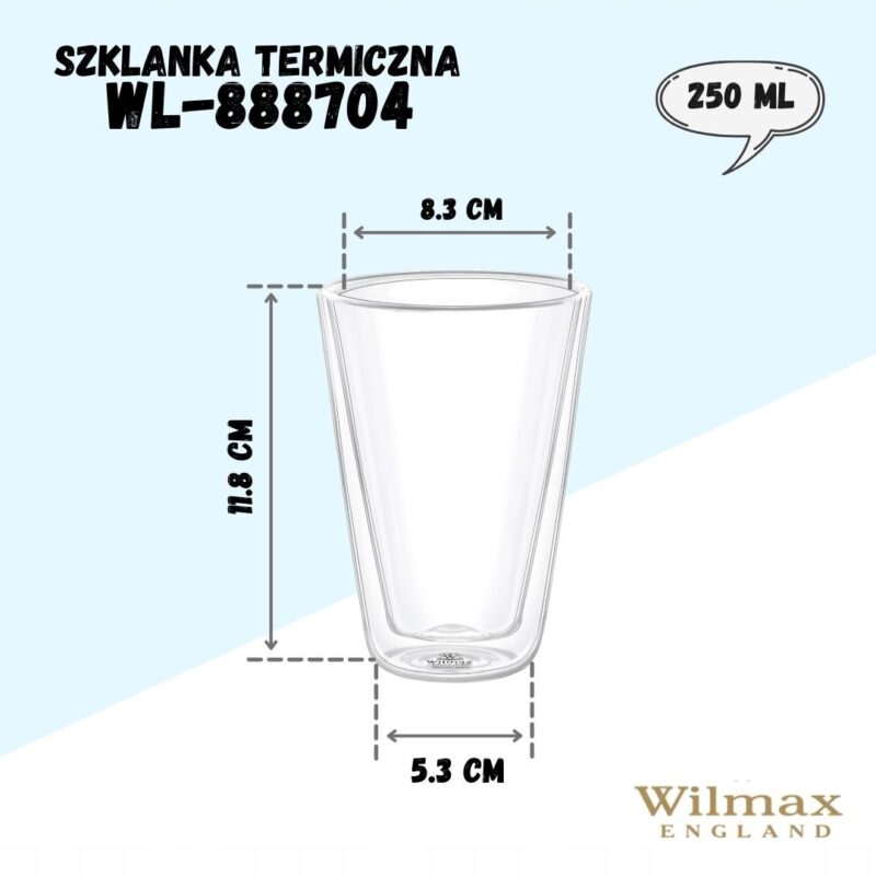 Szklanka do drinków o podwójnych ściankach 250 ml WL-888704/A