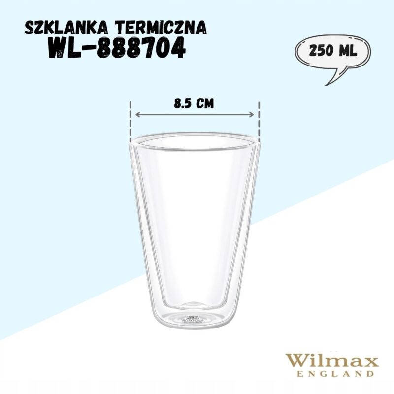 Szklanka do drinków o podwójnych ściankach 250 ml WL-888704/A