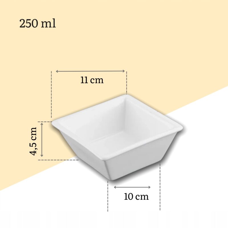 Naczynie do dipów 11x11x4,5 cm 250 ml WL-992387/A