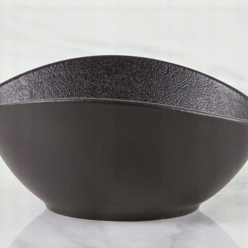 Miska owalna czarna matowa porcelanowa 30x19.5x7 cm WL-661121/A