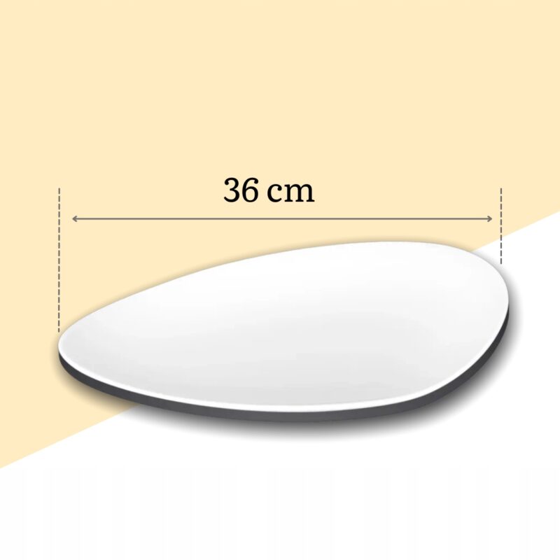 Półmisek trójkątny 36 cm biały porcelanowy WL-992801/A