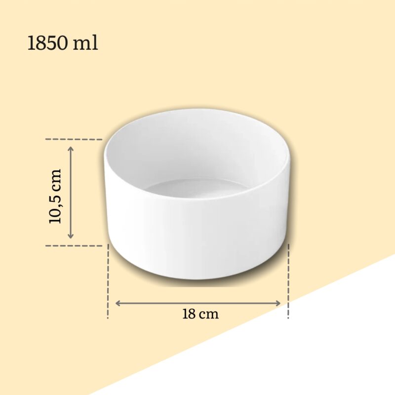 Salaterka 18 cm biała porcelanowa WL-992747/A