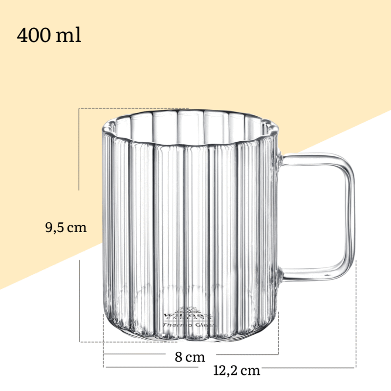 Kubek ryflowany 400 ml WL-888617/A