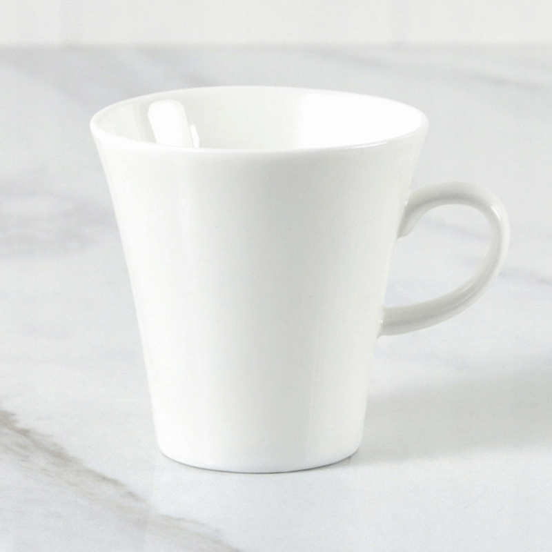 Filiżanka 160 ml i spodek do kawy zestaw 2 sztuki biały porcelanowa WL 993005/2C