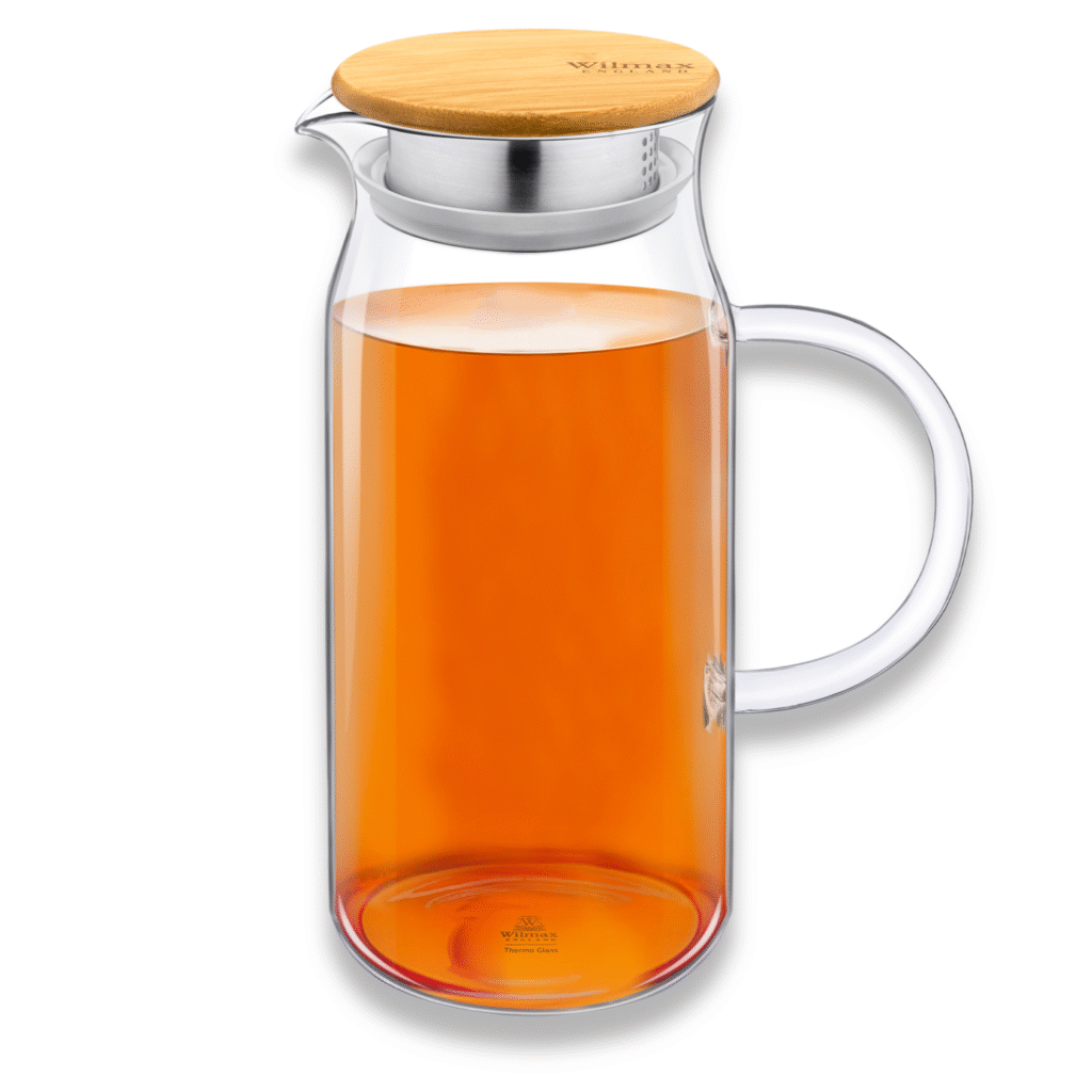 Dzbanek szklany z pokrywką bambusową 1000 ml WL-888207/A