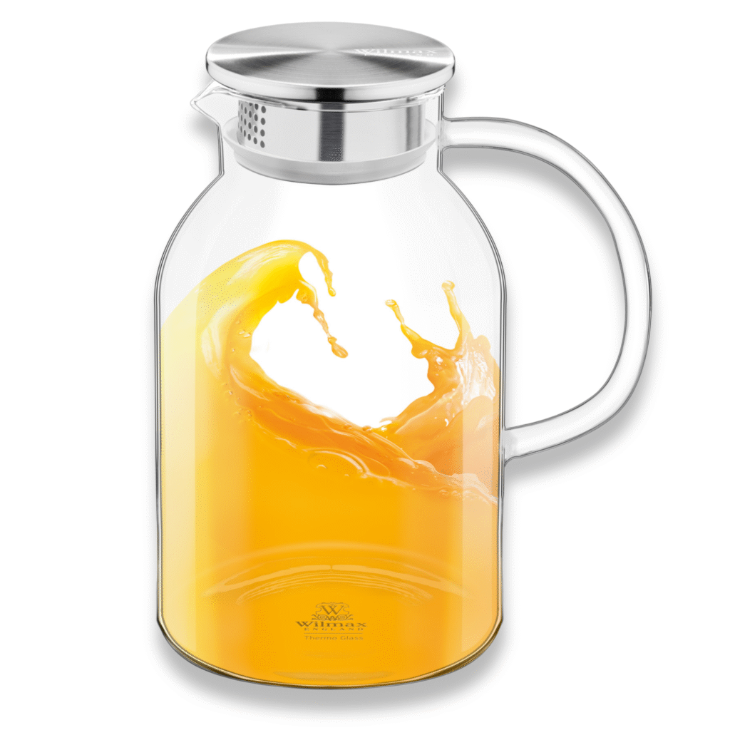 Dzbanek szklany z pokrywką metalową 2100 ml WL-888214/A