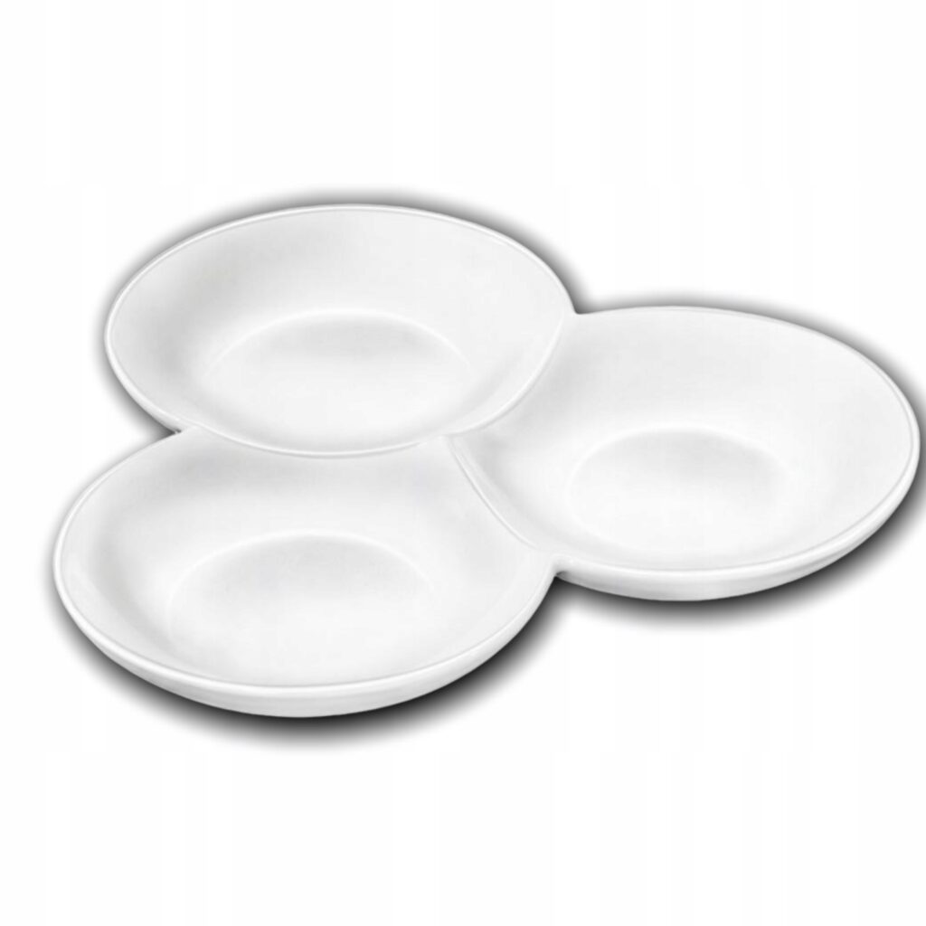 Półmisek dzielony 18 cm biały porcelanowy WL-992614/A