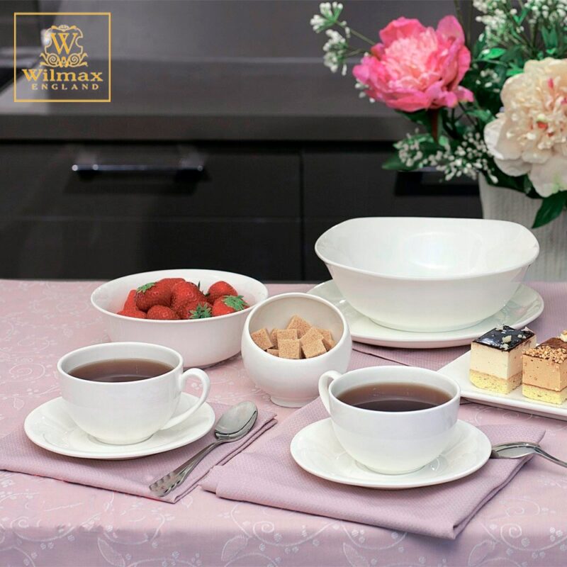 Salaterka 21,5x21,5 cm 1300 ml biała porcelanowa WL-992002/A