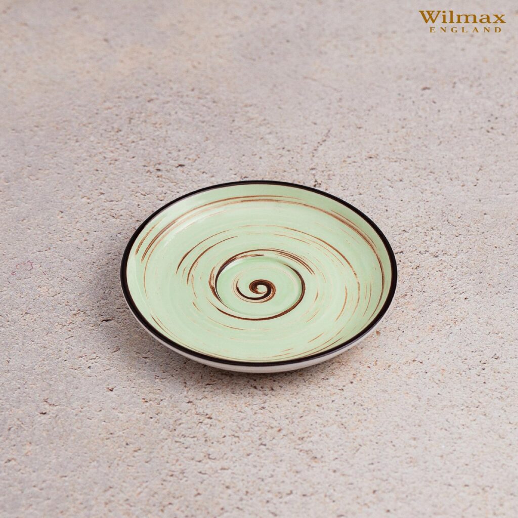 Spodek pistacjowy porcelanowy 14 cm WL-669135/B